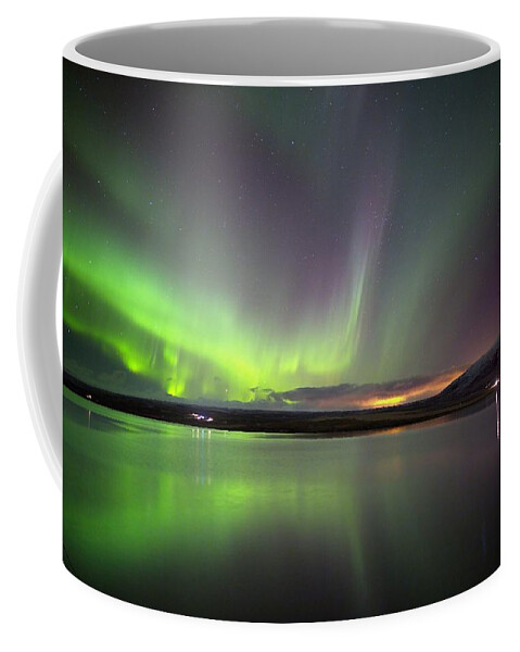 Iceland Coffee Mug featuring the photograph The Lady and the Lake by Christopher Mathews