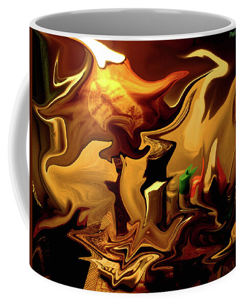 Lamp Coffee Mug featuring the painting The Lamp by Padamvir Singh