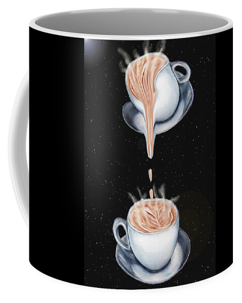 Digital Coffee Mug featuring the digital art The Latte' Milky Way by Ronald Mills