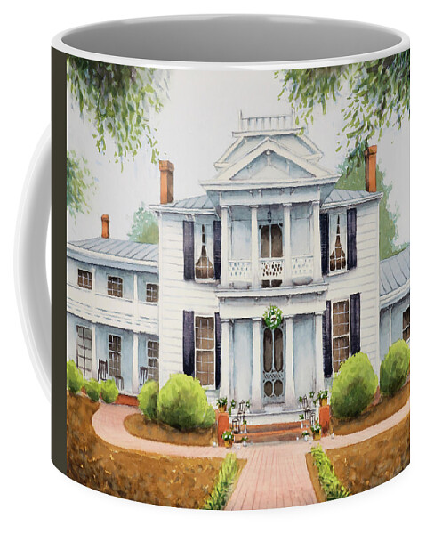 Leslie-alford-mims House Coffee Mug featuring the painting The Leslie-Alford-Mims House by Tesh Parekh