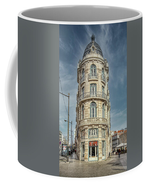 Lisbon Coffee Mug featuring the photograph the Lisbon Flatiron by Micah Offman