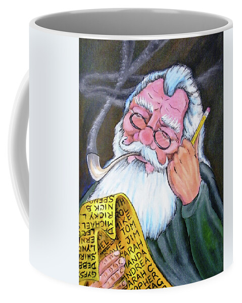 Acrylic Painting Coffee Mug featuring the painting The List by The GYPSY