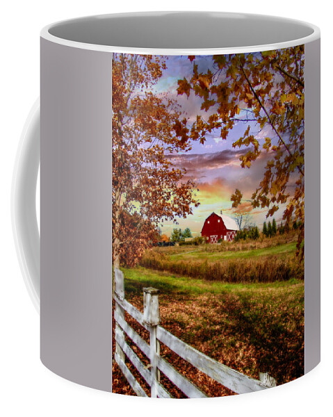 Farm Coffee Mug featuring the photograph The Little Farm on The Hill by Lisa Lambert-Shank