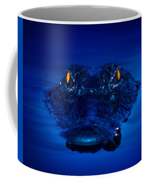 Alligator Coffee Mug featuring the photograph The Littlest Predator by Mark Andrew Thomas