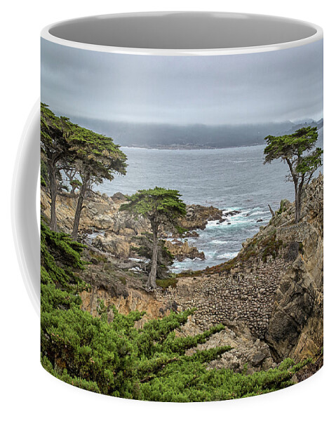 The Lone Cypress Coffee Mug featuring the photograph The Lone Cypress by Gary Geddes