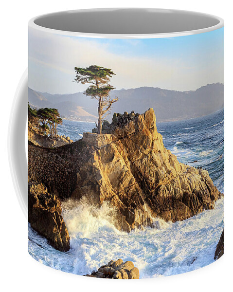 Ngc Coffee Mug featuring the photograph The Lone Cypress by Robert Carter