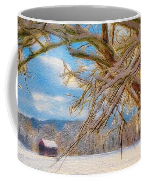 Nag005959 Coffee Mug featuring the digital art The Lone Tree by Edmund Nagele FRPS