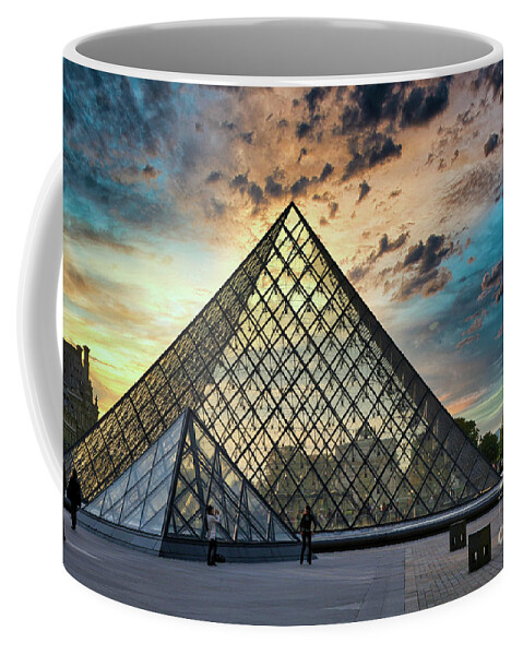 France Coffee Mug featuring the photograph The Louver Architecture Paris France by Chuck Kuhn