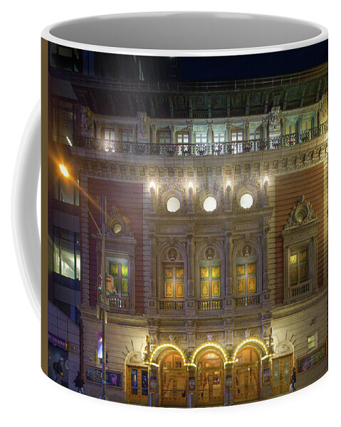 New York City Coffee Mug featuring the photograph The Lyric Theatre on Broadway by Mark Andrew Thomas
