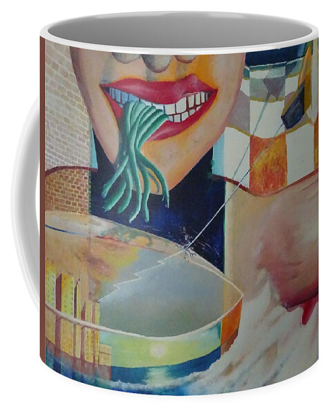 Macrobiologist Coffee Mug featuring the painting The Macrobiologist by Vincent Cricchio