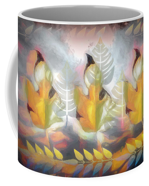Fall Coffee Mug featuring the photograph The Magic of Leaves in Abstract by Debra and Dave Vanderlaan