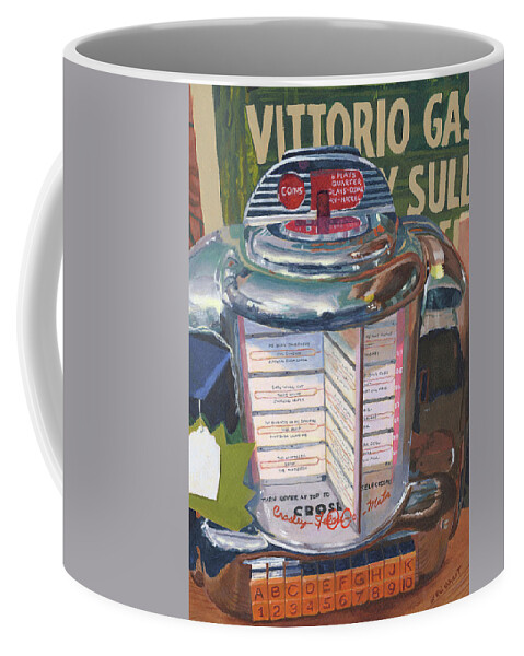Jukebox Coffee Mug featuring the painting The Majestic by Lynne Reichhart