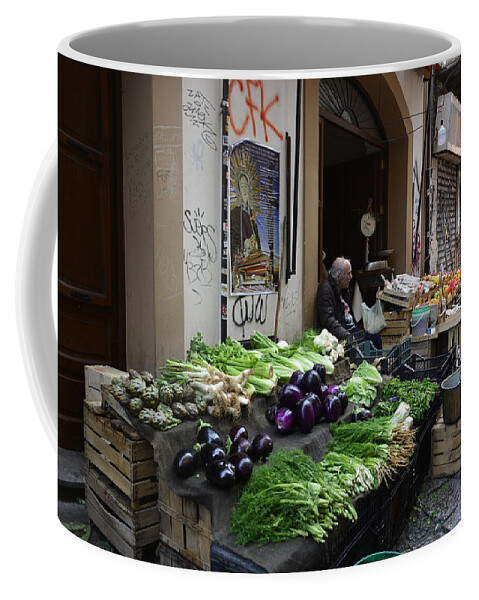 Market Coffee Mug featuring the photograph The Market in Palermo, Sicily by Regina Muscarella