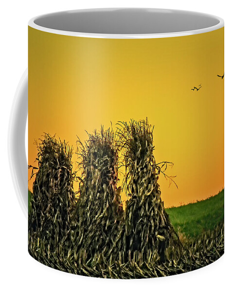 Harvest Coffee Mug featuring the photograph The Migration of Summer by Skip Tribby