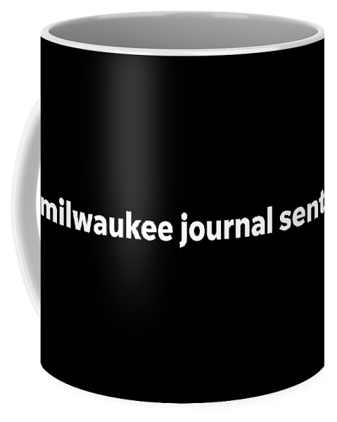 Milwaukee Coffee Mug featuring the digital art Milwaukee Journal Sentinel White Logo by Gannett Co