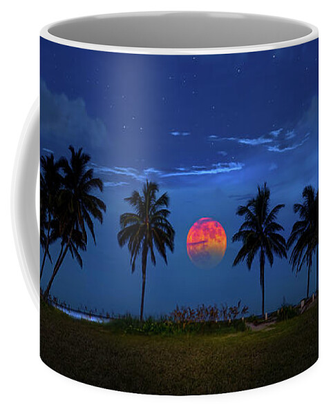 Moon Coffee Mug featuring the photograph The Moon Was Yellow by Mark Andrew Thomas