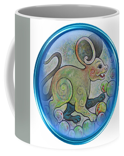 Oil On Canvas Coffee Mug featuring the painting The Mouse by Tom Dashnyam Otgontugs