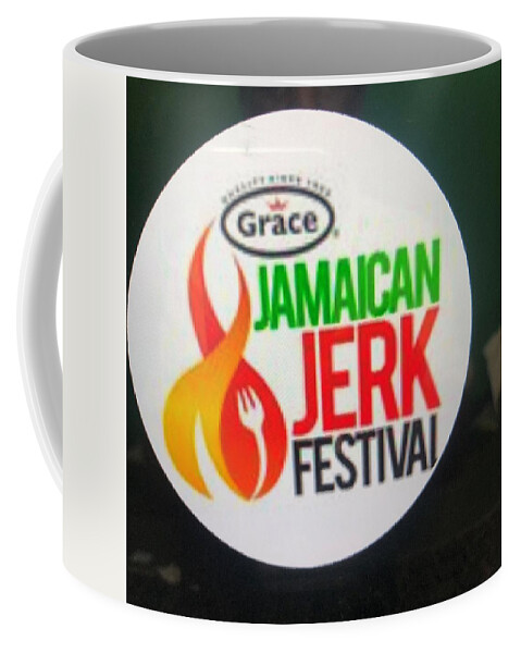 Jamaica A Dish Coffee Mug featuring the photograph The National Jerk Fest by Trevor A Smith