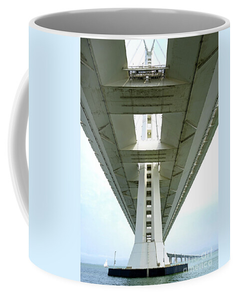 Wingsdomain Coffee Mug featuring the photograph The New Oakland Side of the San Francisco Oakland Bay Bridge DSC7030 by Wingsdomain Art and Photography