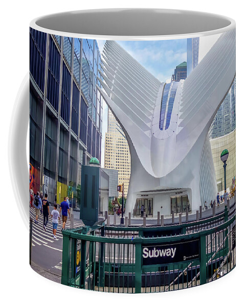 Manhattan Coffee Mug featuring the photograph The Oculus NYC by Anthony Sacco
