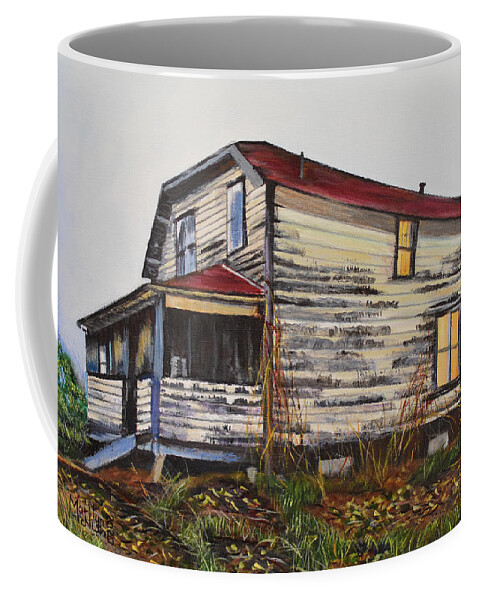 Manigotagan Coffee Mug featuring the painting The Old Quesnel Homestead by Marilyn McNish