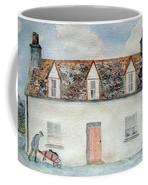 Watercolor Coffee Mug featuring the painting The Olde Sod by John Klobucher