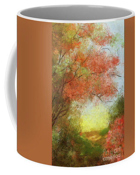 Spring Coffee Mug featuring the digital art The Path To The Lake by Lois Bryan