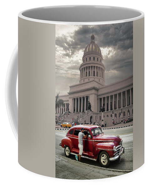 Cuba Coffee Mug featuring the photograph The People at the Capitolio by Micah Offman