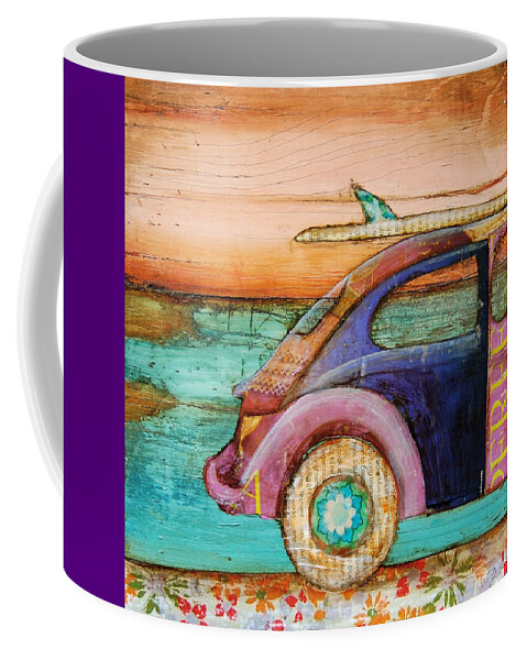Volkswagen Coffee Mug featuring the mixed media The Perfect Day by Danny Phillips