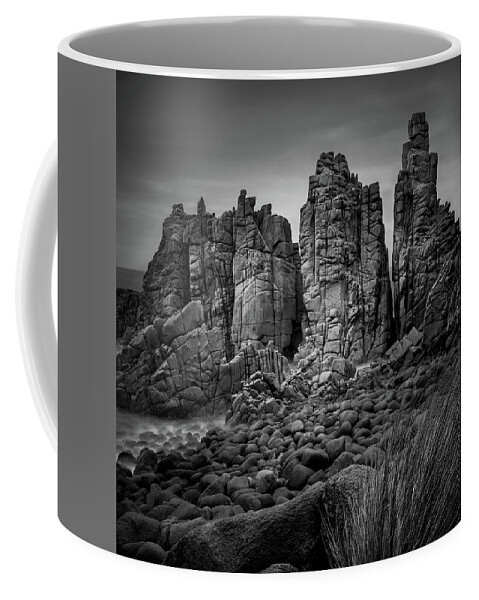 Monochrome Coffee Mug featuring the photograph The Pinnacles by Grant Galbraith