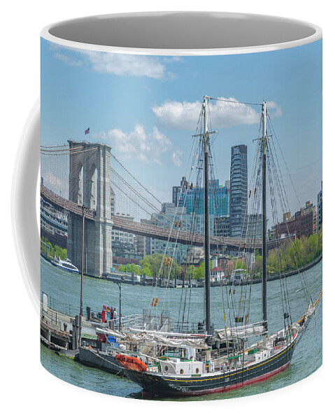 The Pioneer Sailing Vessel Coffee Mug featuring the photograph The Pioneer at Pier 16 by Cate Franklyn