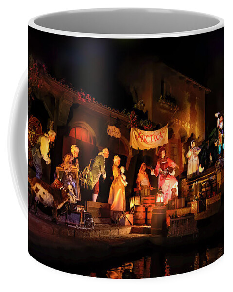 Pirates Of The Caribbean Coffee Mug featuring the photograph The Pirate Auction by Mark Andrew Thomas