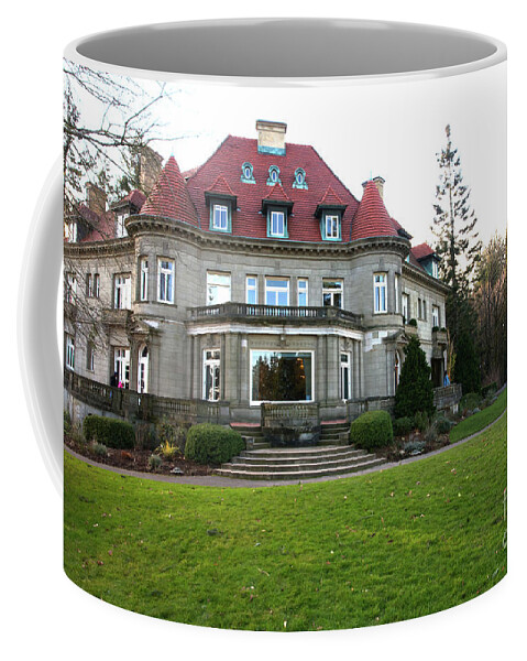 French Renaissance-style Château In The West Hills Of Portland Coffee Mug featuring the photograph The Pittock Mansion by Rich Collins