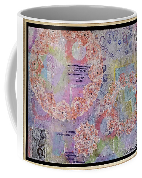 Acrylic Coffee Mug featuring the painting The Purple Reveal by Diana Hrabosky