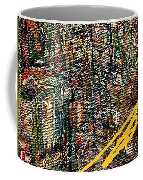 French Quarter Coffee Mug featuring the painting The Quarter by Julie TuckerDemps
