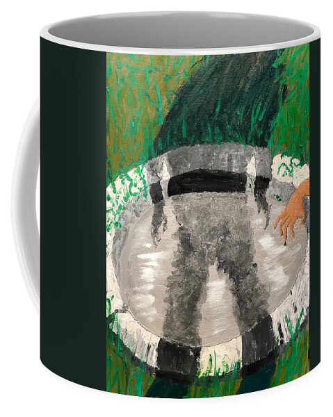 Celtic Coffee Mug featuring the painting The Rape of the Wells by Bethany Beeler