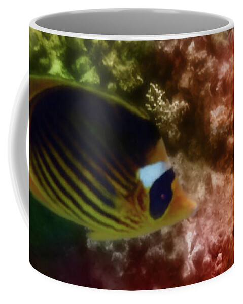 Butterflyfish Coffee Mug featuring the photograph The Red Sea Raccoon Butterflyfish by Johanna Hurmerinta