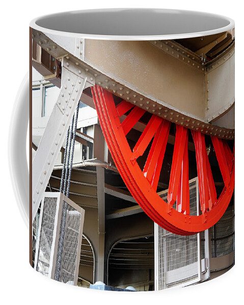 Richard Reeve Coffee Mug featuring the photograph The Red Wheel by Richard Reeve
