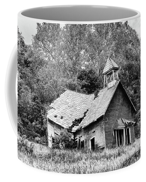 Schoolhouse Coffee Mug featuring the photograph The Reflections of the Past by Linda Goodman