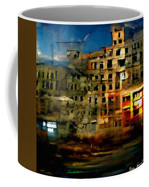  Coffee Mug featuring the digital art The Residence of Time by Rein Nomm