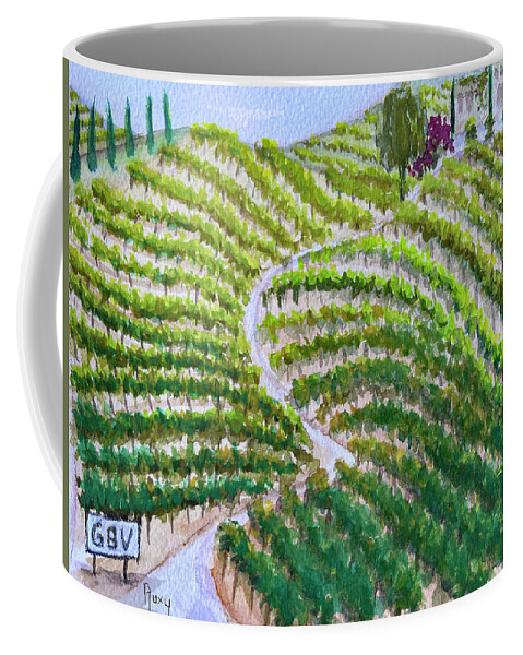 Watercolor Coffee Mug featuring the painting The Road to GBV by Roxy Rich