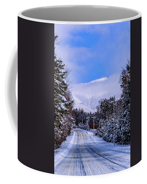New Hampshire Coffee Mug featuring the photograph The Road To The Mountain. by Jeff Sinon