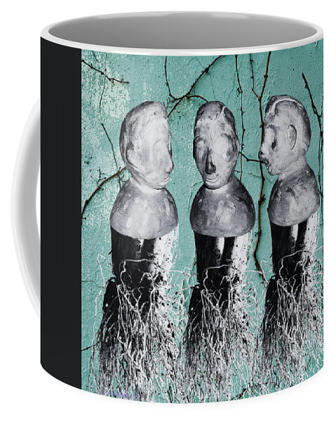 Digital Coffee Mug featuring the digital art The Roots of Man by Cindy's Creative Corner
