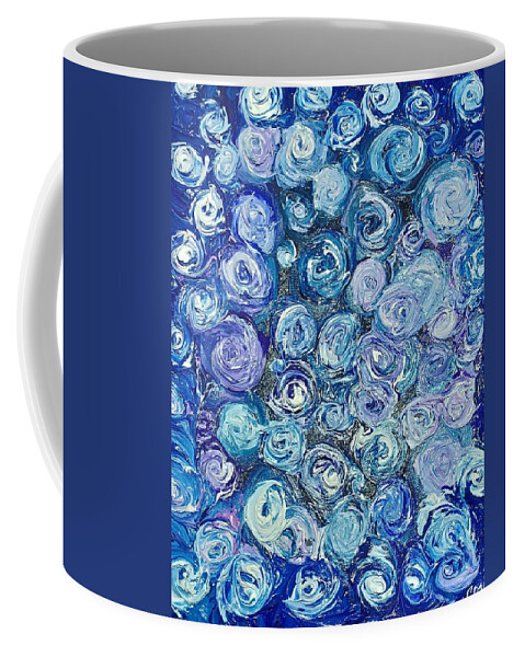 Abstract Coffee Mug featuring the painting The Rose Marie by Christina Knight