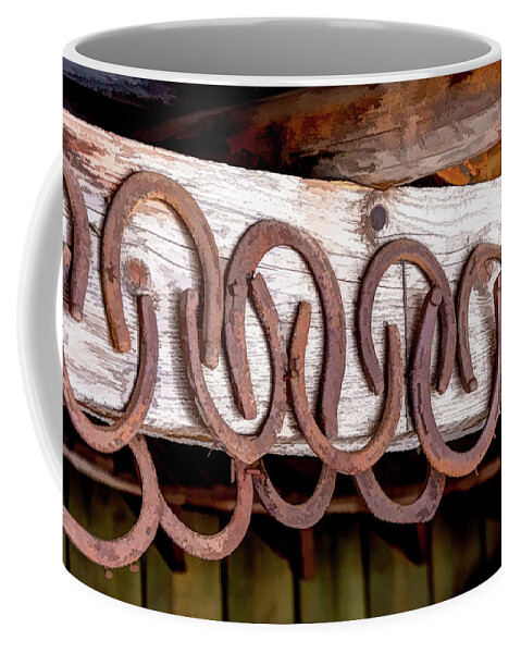 Horseshoe Coffee Mug featuring the photograph The Rustic Side of Cuchara Colorado by Debra Martz