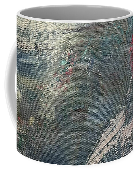 Abstract Coffee Mug featuring the painting The Secret by Tes Scholtz