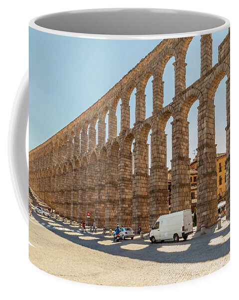 Spain Coffee Mug featuring the photograph The Segovia Aqueduct by W Chris Fooshee