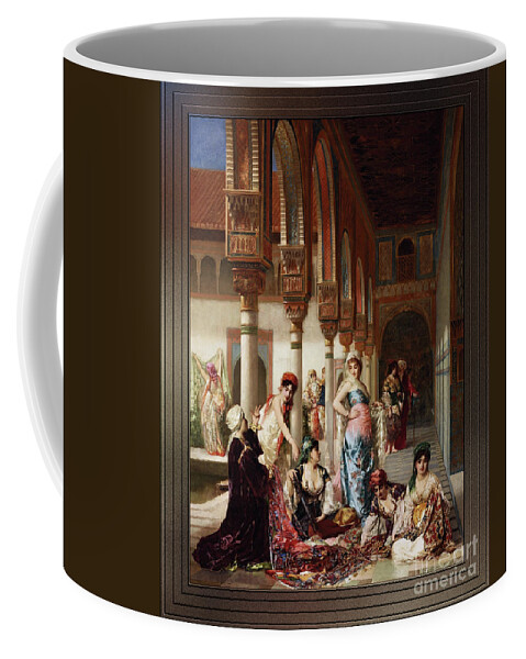 Silk Market Coffee Mug featuring the painting The Silk Market by Edouard Frederic Wilhelm Richter by Rolando Burbon