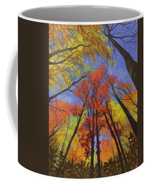 Trees Coffee Mug featuring the painting The Sky's The Limit by Marlene Little