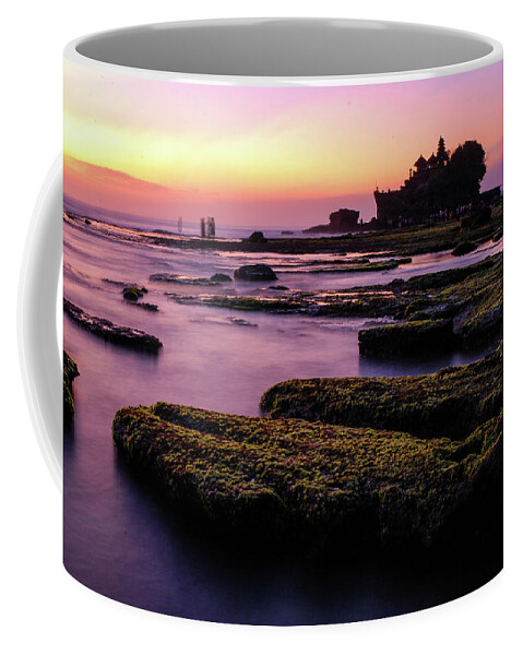 Tanah Lot Coffee Mug featuring the photograph The Temple By The Sea - Tanah Lot Sunset, Bali by Earth And Spirit